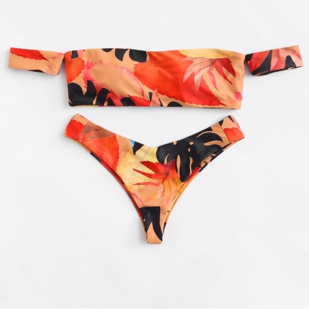 Tropical Print Bikini - Medium